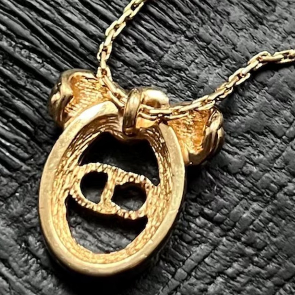 Christian Dior necklace Bow necklace crystal necklace vintage Dior necklace - Picture 3 of 8